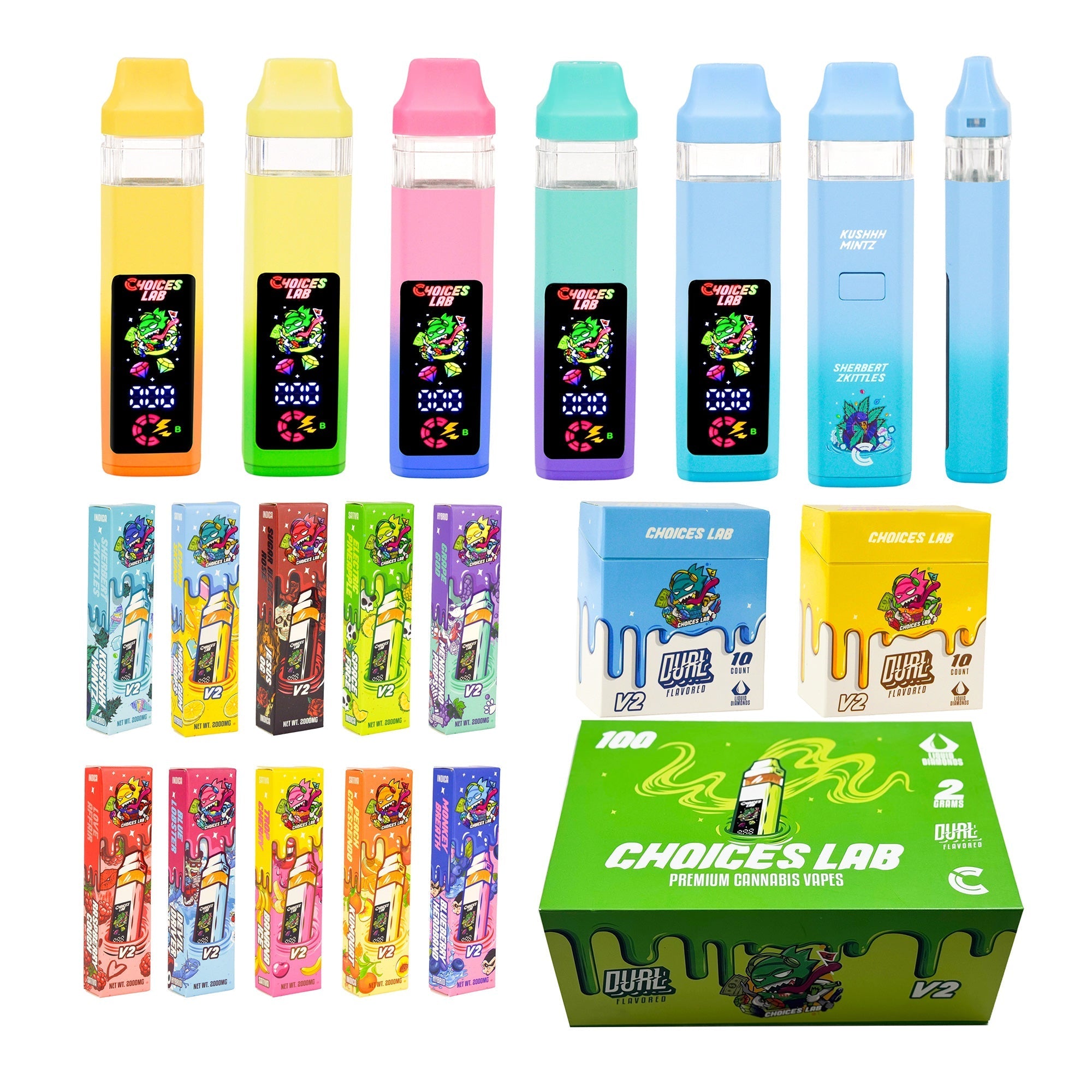 Choices Lab 2g Dual Chamber Disposable Vapes (500 Units / Per Lot)