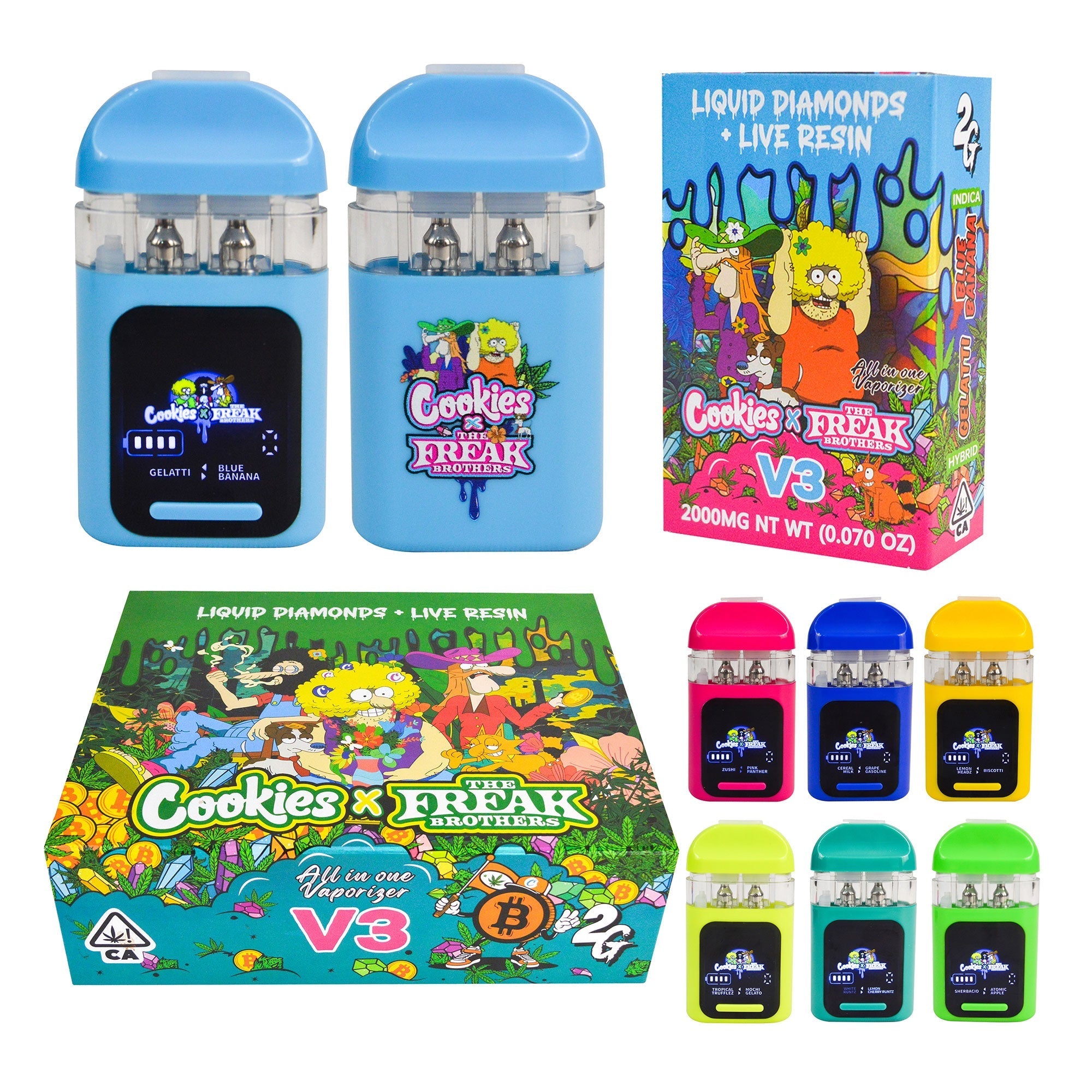 Cookies x Freak Brothers V3 Switch 2g Disposable Vapes (500 Units / Per Lot)