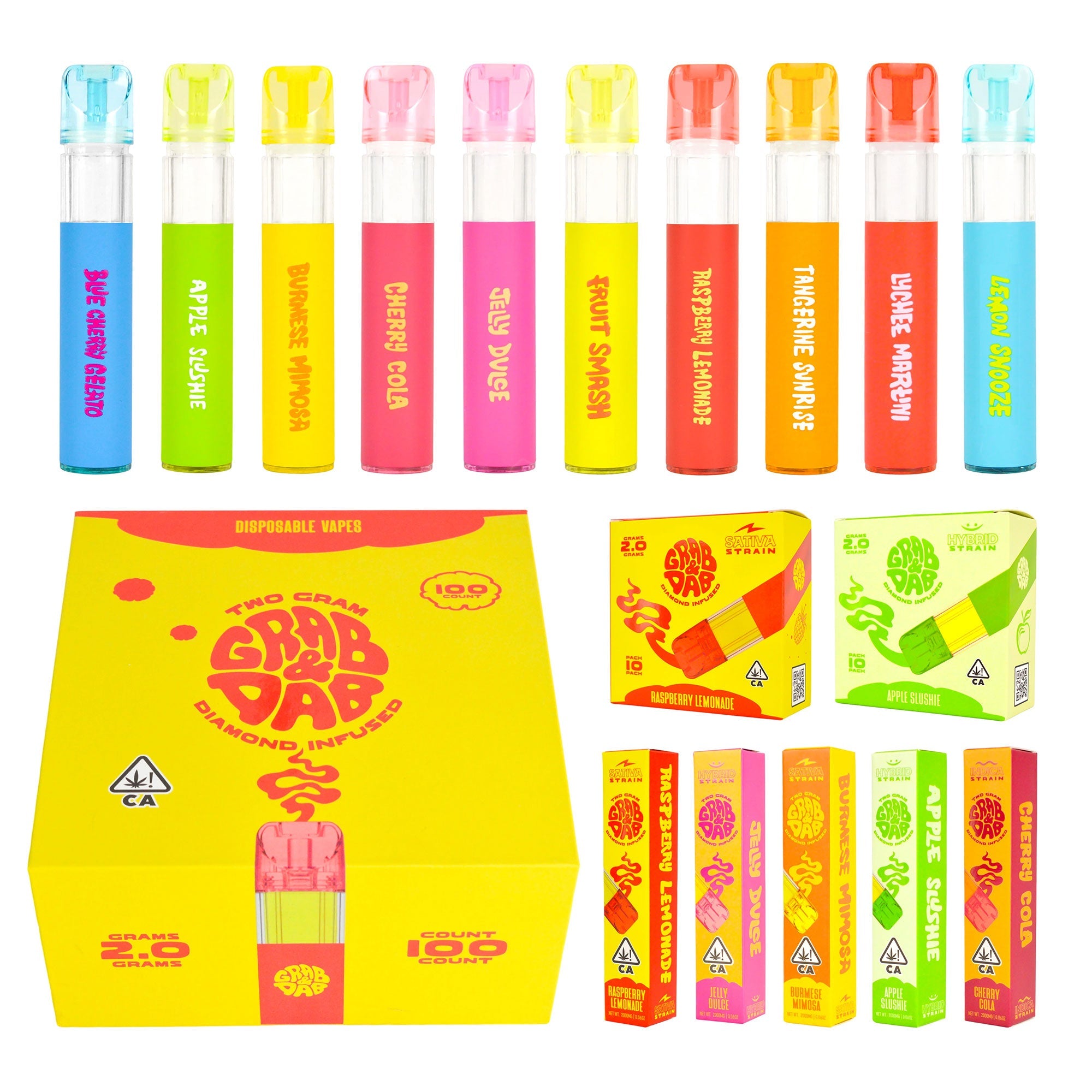 Grab & Dab V3 2g Disposable Vapes (500 Units / Per Lot)