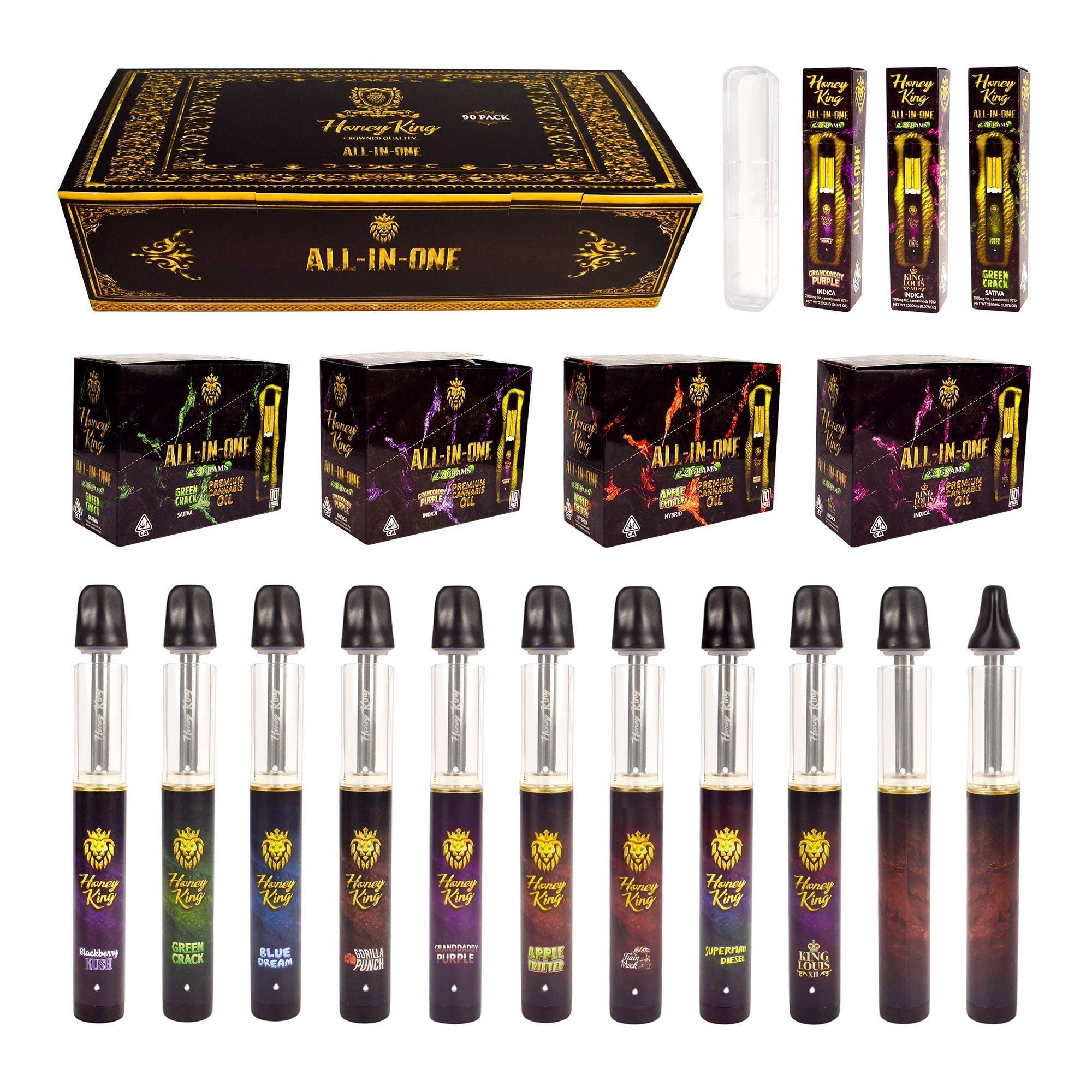 Honey King 2.2g Disposable Vape Packaging (450 Units / Per Lot)