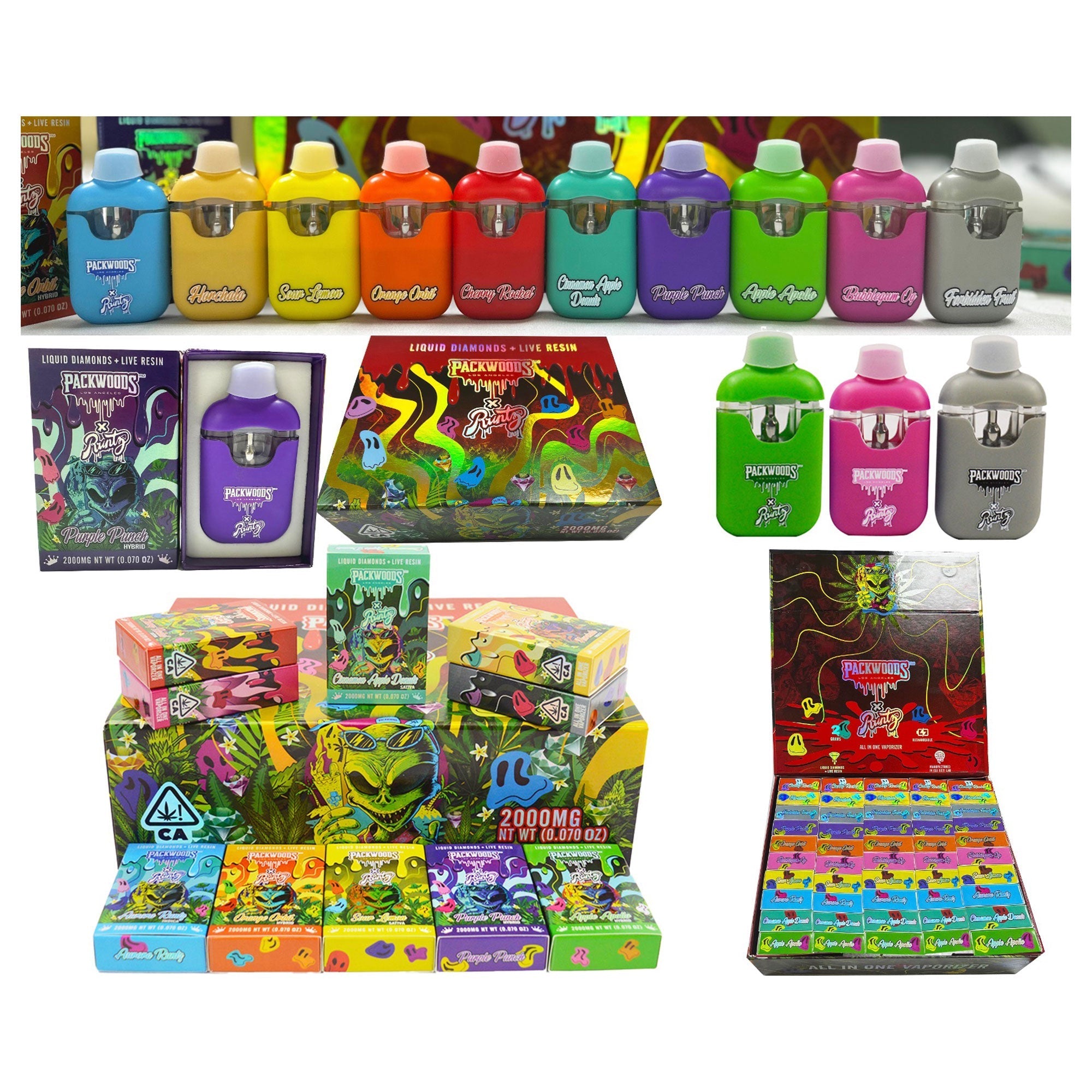 Packwoods x Runtz 2g Disposable Vapes (500 Units / Per Lot)