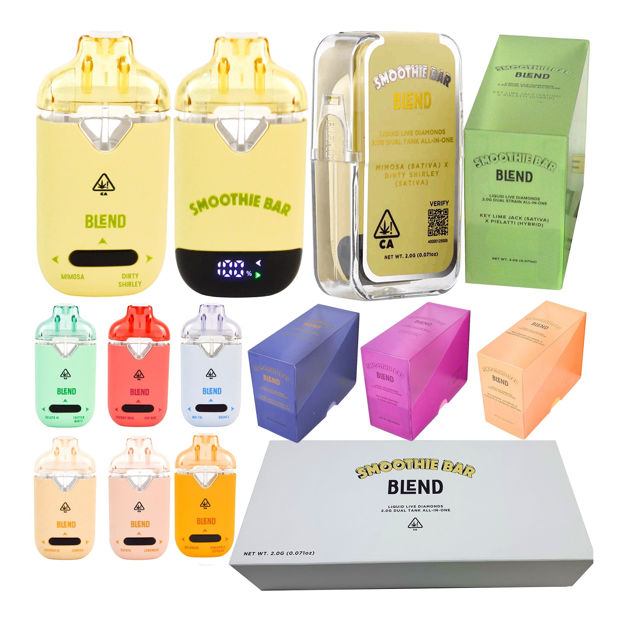 Smoothie Bar Dual Chamber Switch 2g Disposable Vapes (500 Units / Per Lot)