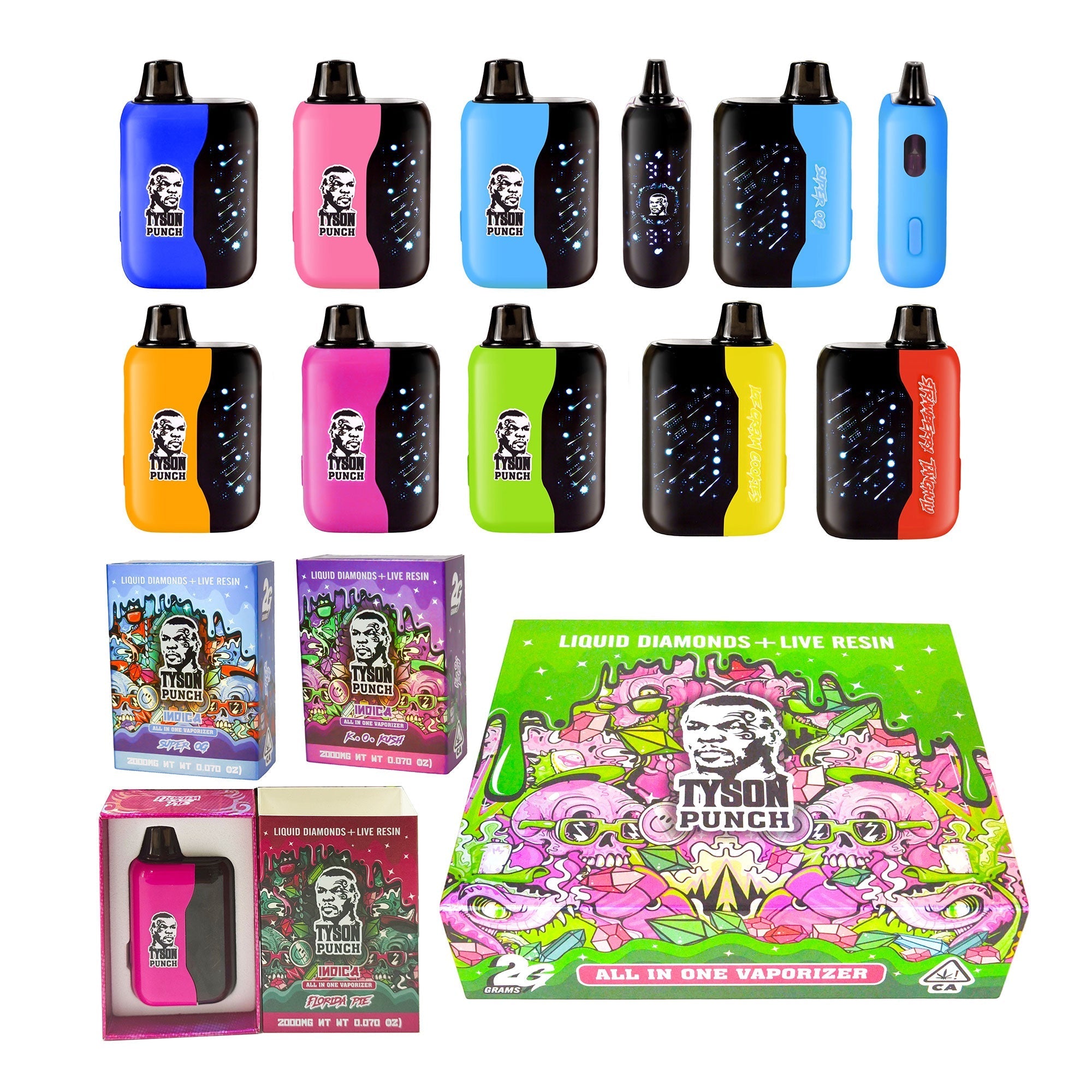 Tyson Punch 2G LED Screen Disposable Vape (500 Units / Per Lot)